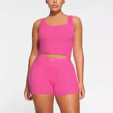 SKIMS Cotton Rib Tank 3-Pack Hot Pink Multi