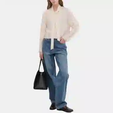 Dunst TIE BLOUSE CREAM