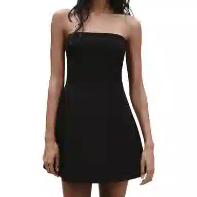 ZARA Bow Strapless Dress Black