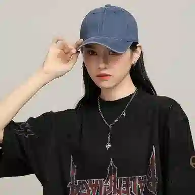 冠辉 做旧弯檐帽遮阳防紫外线 锦纶 鸭舌帽 男女同款情侣款