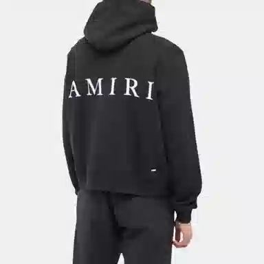 AMIRI Letter Print Hoodie Black