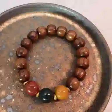 卓禹 多彩多福 黑花梨文玩珠串 新中式国潮佛珠手饰 花梨木 木作手串 男女同款情侣款