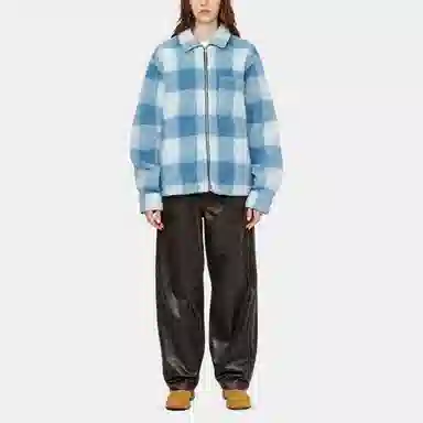 Stussy Zip Sherpa Shadow Plaid