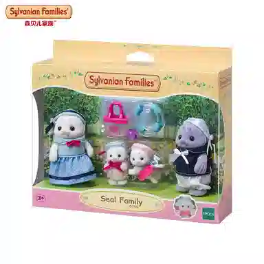 森贝儿家族 海豹家族过家家玩具 可爱 玩偶周边
