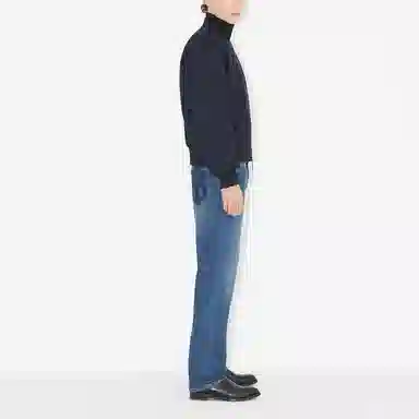 Burberry SS23 Logo Print Bomber Jacket Navy