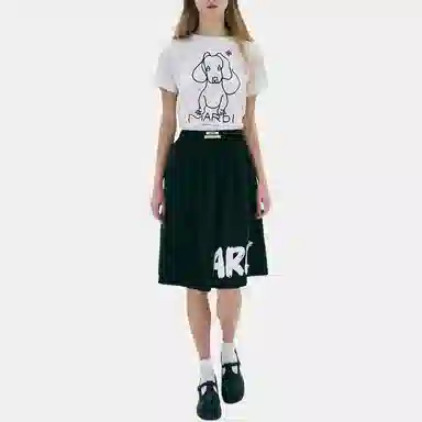 MARDI MERCREDI SS25 SLIM TSHIRT DDANJI CH.02_IVORY BLACK T