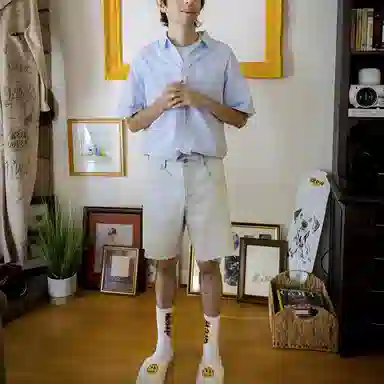 Drew House Theo Patch Denim Shorts