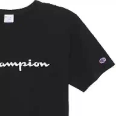 Champion Embroidered Sleeve Crew Tee Black
