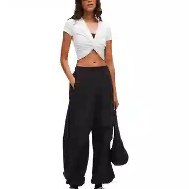 lululemon Modal-Silk Twist-Front Cropped T