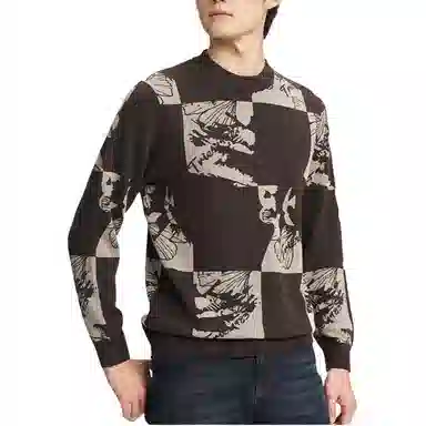 才子 大众休闲保暖修身针织衫 男款