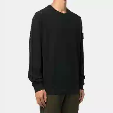 Stone Island FW23 Logo Crewneck Sweater Black