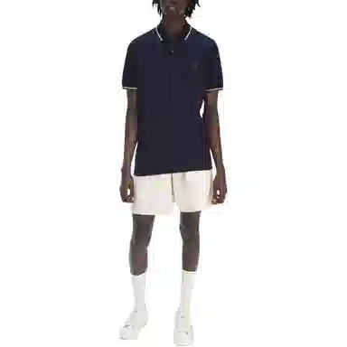 Fred Perry Slim Fit Embroidered Polo Shirt Blue