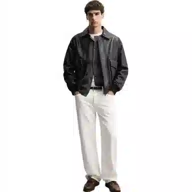 ZARA Casual Pocket Leather Jacket