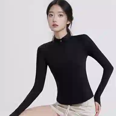 御茶家 简约纯色立领无帽收腰显瘦修身运动舒适透气徒步防紫外线户外休闲外套防晒服 女款