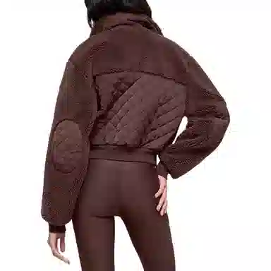 Alo Yoga Sherpa Edge Bomber Ivory