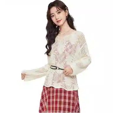 爱依服 法式设计感甜美通勤长袖连衣裙 女款