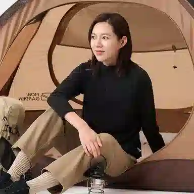 探路者 舒适保暖防风透气绒感外套 女款 黑色
