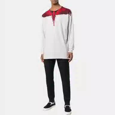 Marcelo Burlon Wings Print Long Sleeve T-Shirt White