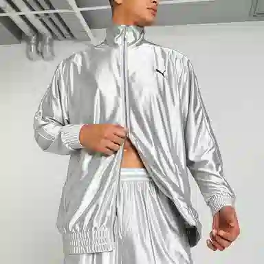 PUMA T7 OVERSIZED METALLIC TRACK JACKET