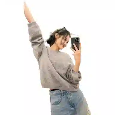 美洋 羊绒羊毛混纺圆领毛衣 女款