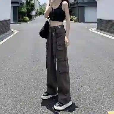 桴生 时尚舒适百搭工装裤 女款
