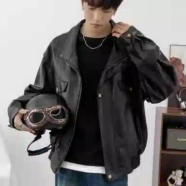 HLPT Black Leather Jacket