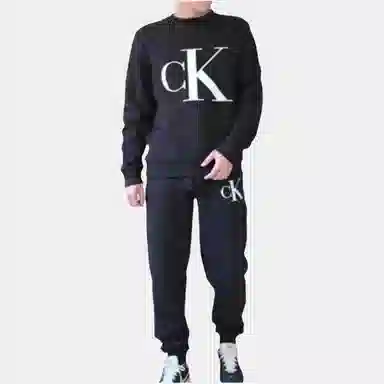 Calvin Klein Logo Crewneck Sweatshirt Black