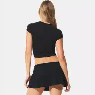 SKIMS DROP NEEDLE POINTELLE BABY TEE FW25T