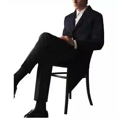 H&M Single-Breasted Coat Blue