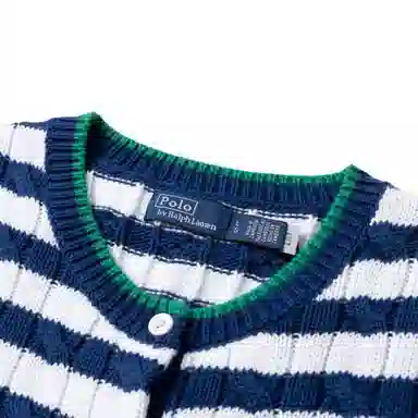 Polo Ralph Lauren Slim Fit Striped Knit Tee Blue