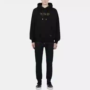 EVISU FW22 Fisherman Buddha Logo Hoodie Black