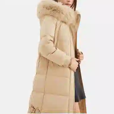 爱依服 时尚休闲连帽长袖羽绒服 女款