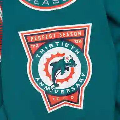 Mitchell Ness x NFL Aqua Miami Dolphins T