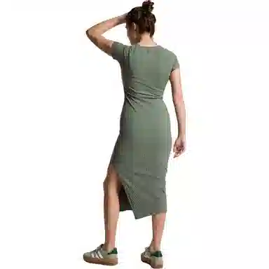 Victoria's Secret PINK CONTOUR RIBBED MIDI DRESS Forest Pine