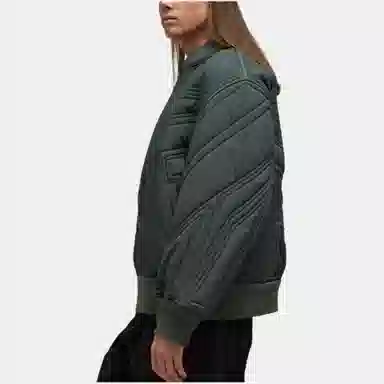 Y-3 Quilted Bomber Jacket Green
