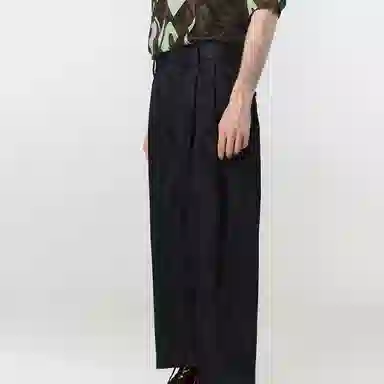 速写 纯色中腰宽松阔腿休闲裤 男款