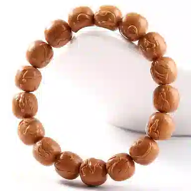 日向晚 臻品 文创 新中式手持文玩 静心禅意串珠 精工全品无相完品级龙岩料 礼盒包装 猴头核桃 手串 通用