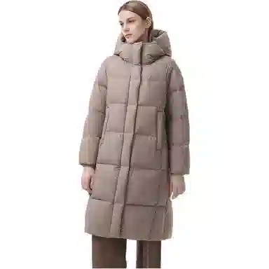 坦博尔 加厚保暖连帽常规长袖通勤面包服羽绒服 女款