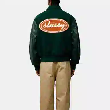 Stussy FW25 GLOBE VARSITY JACKET