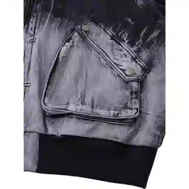 Feng Chen Wang Gradient Denim Zip Jacket