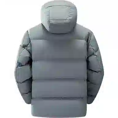 鸭鸭 户外系列 纯色百搭韩版潮流基础简约石墨烯保暖防寒连帽立领羽绒服 男款