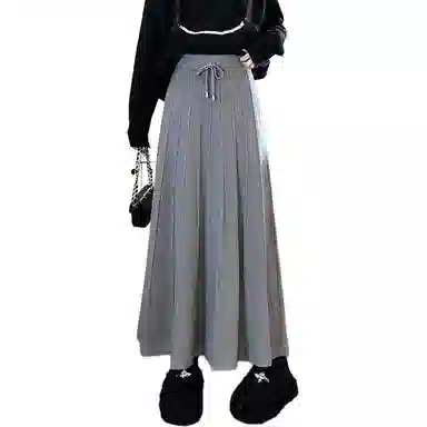 恒源祥 时尚百搭纯色百褶裙休闲长裙 女款