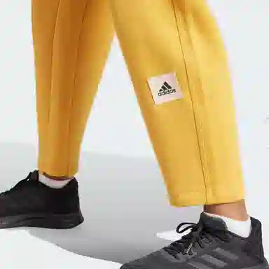 adidas Lounge French Terry Barrel-Leg Pants Logo