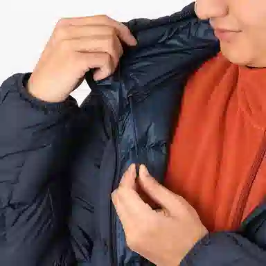 MONTBELL Letter Print Hoodie Down Jacket