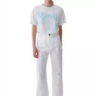 MARDI MERCREDI TSHIRT TRIPLE FLOWER_WHITE SKY SS25T