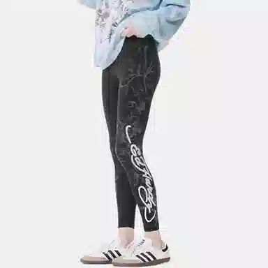 Ed Hardy SS25 Slim Fit Rhinestone Leggings Black