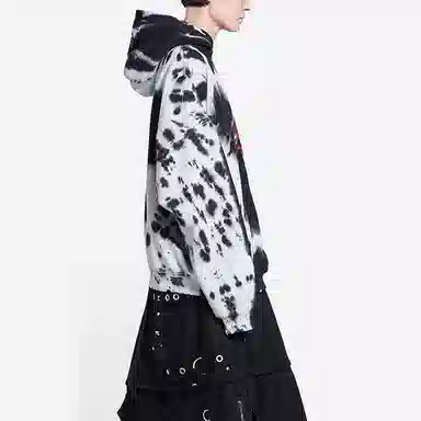 Balenciaga SS22 Tie-Dye Hoodie Black