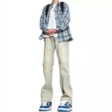 MGXEK Vibe Patchwork Flared Jeans