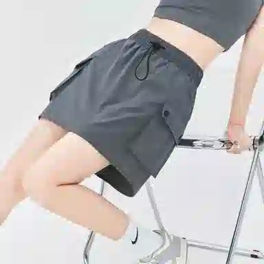 欧迪芬 高腰抽绳显瘦百搭半身裙工装短裙 女款