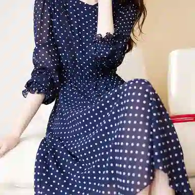 【dme】 宽松休闲立领长袖连衣裙